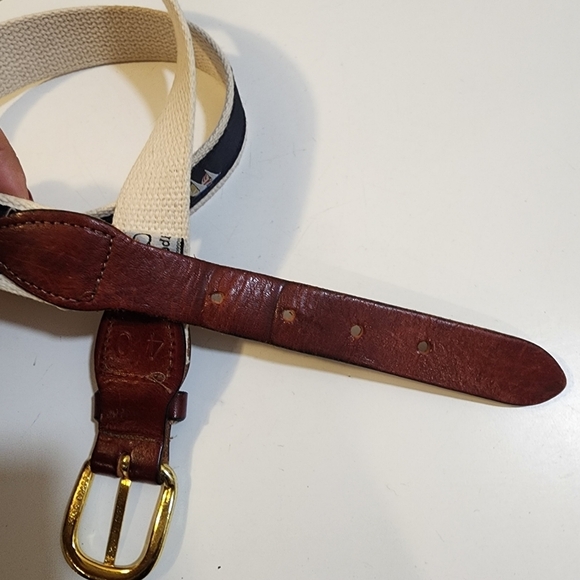 Cape Cod  Belt Canvas and Leather Nautical men's belt size 40 - Picture 9 of 9